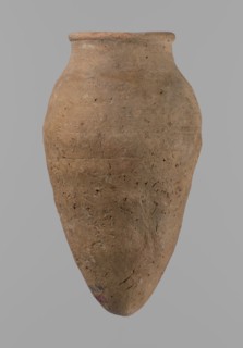 Vessel with hieratic inscription, Egyptian pottery vessel of clay, Old Kingdom, ca. 2686–2181 BC,