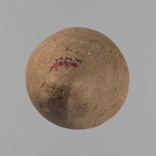 Vessel with hieratic inscription, Egyptian pottery vessel in clay, Old Kingdom ca. 2686–ca. 2181