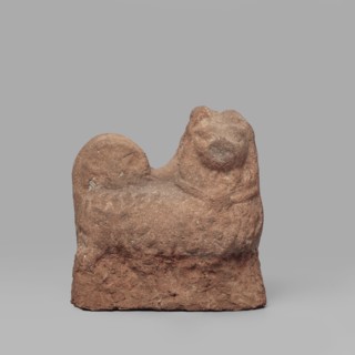 Dog figurine, dogs, 1st–2nd century Roman period, from Edfu; terracotta figurine, height 6.6 cm,