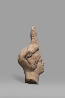 Head of a Dionysus figurine, unknown Tarentine workshop, Dionysus mythology, wreaths, Greek