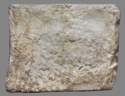 Funerary stele with a depiction of the deceased Hermiones and a Latin inscription, unknown Roman