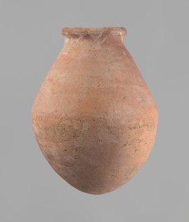 Vessel, Egyptian ceramics. Wheel-made from Nile clay of type NB2 Vienna System. Ovoid belly, wide