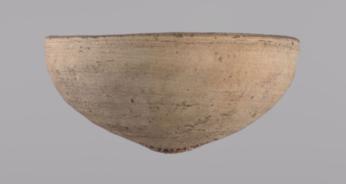 Bowl. Bowl with a conical shape and a pointed bottom. Flat, straight rim. Vessel made on the wheel