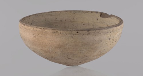 Bowl. Bowl with a conical shape and a pointed bottom. Flat, straight rim. Vessel made on the wheel