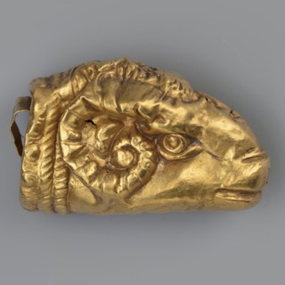 Pendant in the shape of a ram's head, Goluchów Greater Poland Voivodeship, rams, horns,