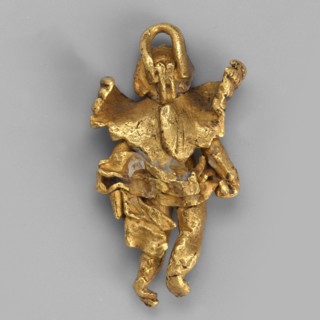 Eros-shaped pendant, Goluchów Greater Poland Voivodeship. Pendant in the shape of a standing Cupid