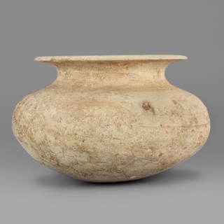 Vessel, unknown northern Mesopotamian workshop; viseless vessel for oils and ointments; low vessel