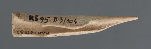 Awl, Early Jazira III / Early Dynastic III period ca. 2600–ca. 2350 BC. Elongated bone awl,