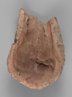 Votive offering in the form of a womb;, votive offering, body part ex-voto in the form of a womb;