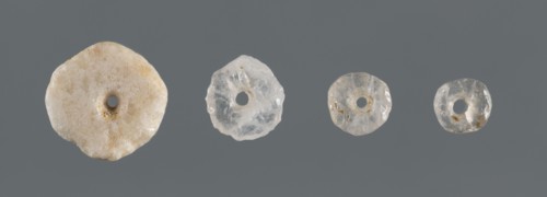 Set of four disc-shaped beads of different sizes, unknown northern Mesopotamian workshop; beads,