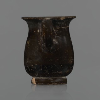 Jug, red-figure pottery, Greek pottery, mermaid mythological, Athens Greece. A small jug with a low
