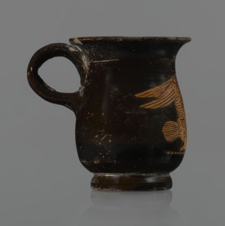 Jug, red-figure pottery, Greek, mermaid mythological, Athens Attica, 3rd quarter of the 5th century