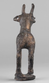 Emblem in the form of a figurine of a standing goat or gazelle, unknown Luristan workshop. Figurine
