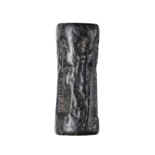 Cylinder seal with a mythological scene, unknown Cypriot workshop; mythological scene depicting two