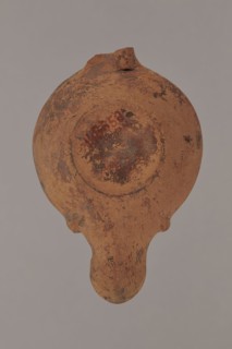 Lamp decorated with a depiction of a gladiator so-called Samnite, unknown Roman workshop, Scen.Gal