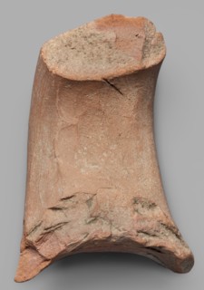 Fragment of an amphora vice, ca. 390 BC, Pantikapaion; Thasos; stamp; vice; height 6.2 cm, width 8