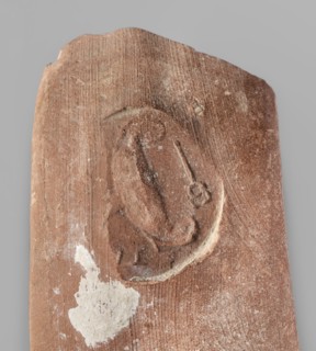 Fragment of an amphora with a stamp, ca. 390 BC, found at Pantikapaion, originating from Thasos;