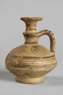 Jug, painted decoration: in the widest part of the body, on the neck and handle - horizontal lines
