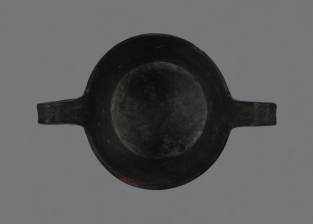 Kantharos, kantharos black-varnished on a cup-shaped foot, vessel; 1st half of the 6th century BC,
