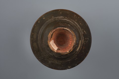 Black-finished bowl, 4th century BC, Southern Italy; vessel bowl; height 6.0 cm, width 11.5 cm., A