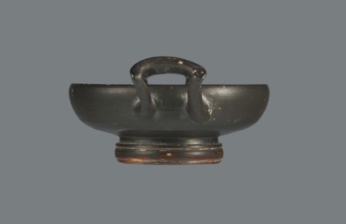 Black-finished goblet, 4th century BC, Campania; vessel goblet; height 5.0 cm, width 12.5 cm., A