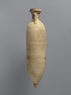 Amphora spatheion, unknown North African workshop Tunisia/Libya. Cylindrical, elongated amphora