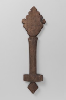 Hand-made cross, Ethiopian workshop. Hand-made cross — very schematic. It consists of a rhombus