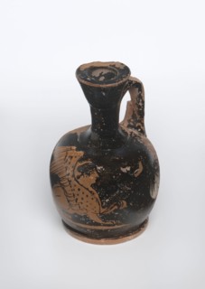 Lekythos with a sphinx, unknown Attic workshop. A small Attic red-figure lekythos with a vase shape