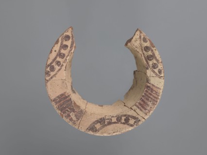 Fragment of a censer, upper part with a spout. The inner and outer surfaces are covered with a