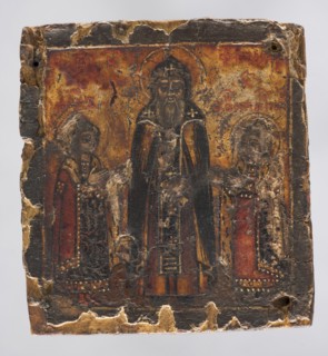 Icon: St. Theodore with His Sons — David and Constantine. Stroganoff School 1550-?. Attributed