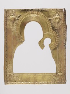 Icon in a cover: Our Lady of Tikhvin, Russian workshop, I.Ch., Mary mother of Jesus Christ, Our
