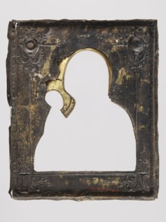 Icon in a cover: Our Lady of Tikhvin, Russian workshop, I.Ch., Mary mother of Jesus Christ, Our