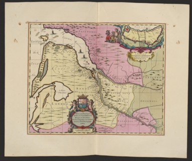 La Riviere de la Garomne et la Dordogne et la pays aux environs de Bourdeavx; map of Bordeaux