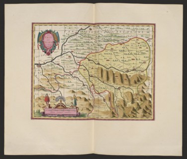 Le pais de Bearn; cartographic map of Béarn, France Aquitaine; makers: Pieter Schenck 1660–1711 and