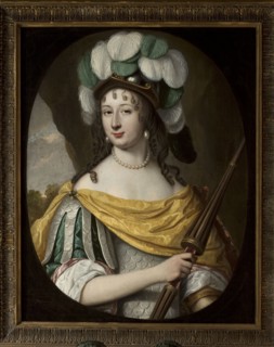 Christina Vasa 1626–1689 in Minerva's costume, painted by Pieter Nason 1612–ca.1688/1690. The