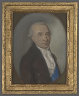 Michal Hieronim Radziwill 1744–1831, unknown author; portrait of Radziwill in a brown uniform with