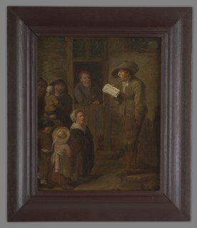 Genre scene by Michal Piotr Radziwill 1853–1903, painted 1881. Inscription on the loom indicates it