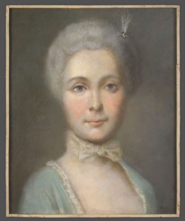 Maria Karolina Radziwillowa 1730–1795, unknown author. Bust turned slightly to the right, head and