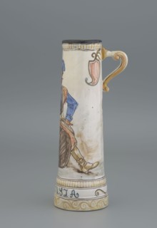Mug. Maker: Jadwiga Hyzycka 1856–1922, Majolica Manufactory in Nieborów manufacturer, 1881–1899.