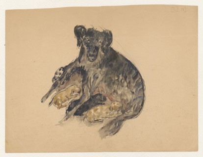 Drawing Notre petite Maline attached to a letter to Maria Mickiewiczówna; Tadeusz Makowski