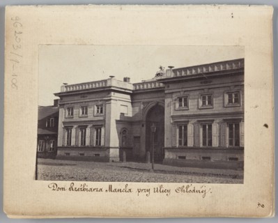 The Sculptor Manzel's House at Chlodna Street View of the front elevation of the house built for