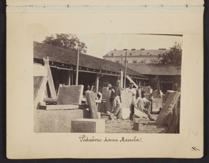 The Courtyard of Mancel's House View of the stonemasonry and sculpture workshop of Jan Józef Manzel