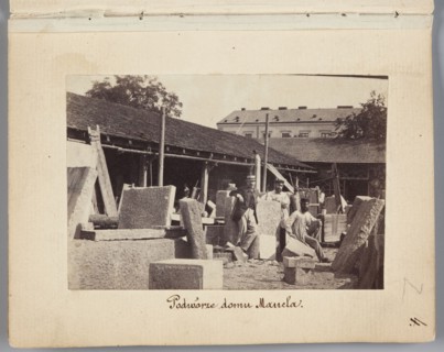 The Courtyard of Mancel's House View of the stonemasonry and sculpture workshop of Jan Józef Manzel