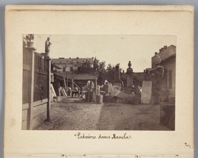 Courtyard of Mancel's House View of Jan Józef Manzel's stonemasonry and sculpting workshop,