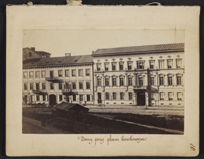 Houses at Bankowy Square Eastern frontage of Rymarska Street with Kruzy and Flatau's tenement