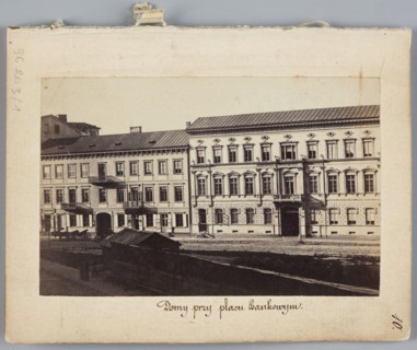 Houses at Bankowy Square Eastern frontage of Rymarska Street with Kruzy and Flatau's tenement