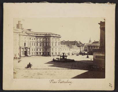 Theatre Square View of the Town Hall and Blanka Palace from Wierzbowa Street towards Castle Square,