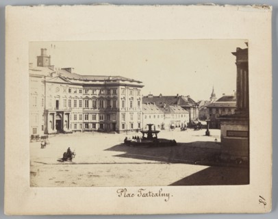 Theatre Square View of the Town Hall and Blanka Palace from Wierzbowa Street towards Castle Square,