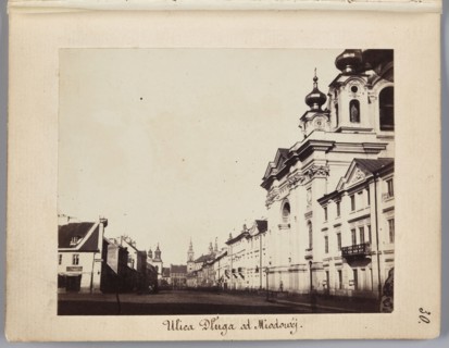 Dluga Street from Miodowa Street View towards Freta Street, Karol Beyer 1818–1877 author, Orthodox