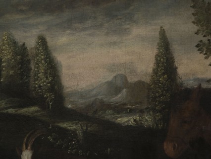 Shepherd's Scene - Jacob Preparing to Escape from Laban, unknown artist. The painting depicts a